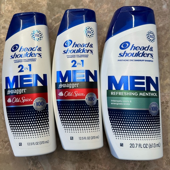 3ct Head & Shoulders. (2) Swagger old spice 12.5oz,(1)Refreshing menthol 20.7 oz - Picture 1 of 8